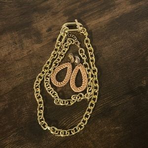 Earrings/choker/necklace set